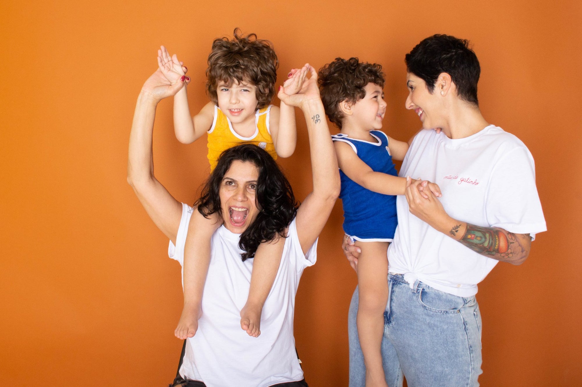 Mônica, mãe de Davi 11 ano, Théo 5 anos e Otto 2 anos. - Studio Pipoca