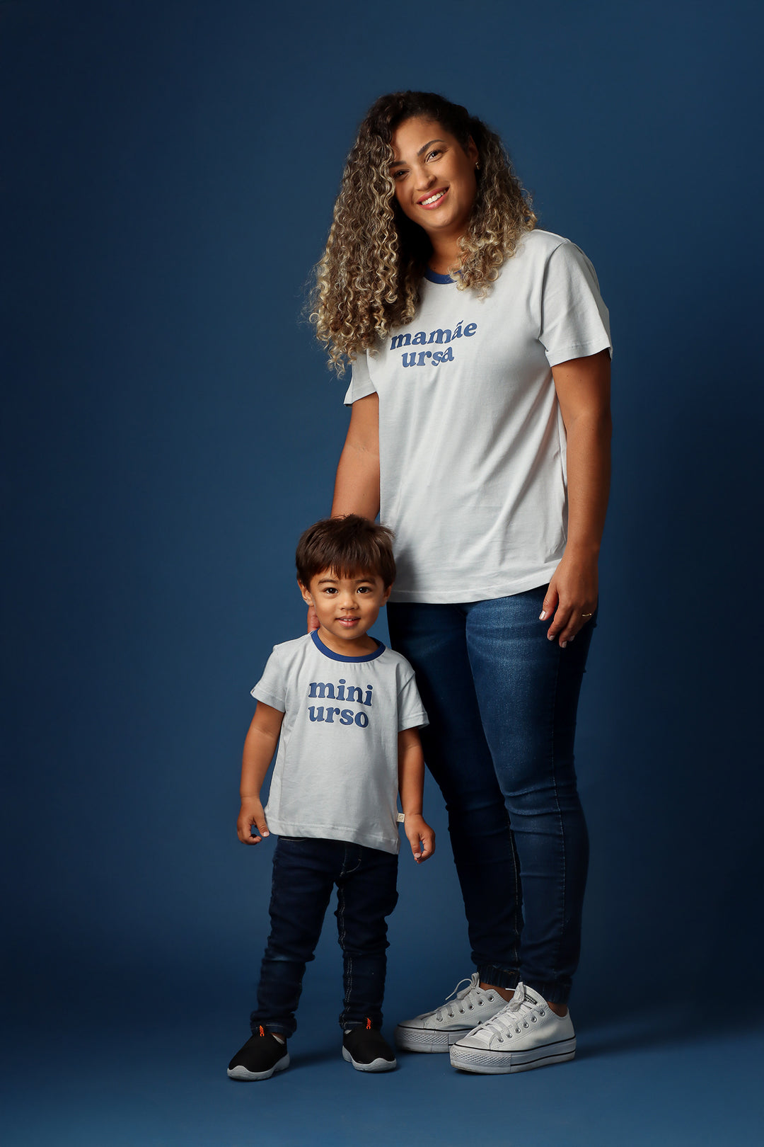 Camiseta Feminina Cinza "mamãe ursa"