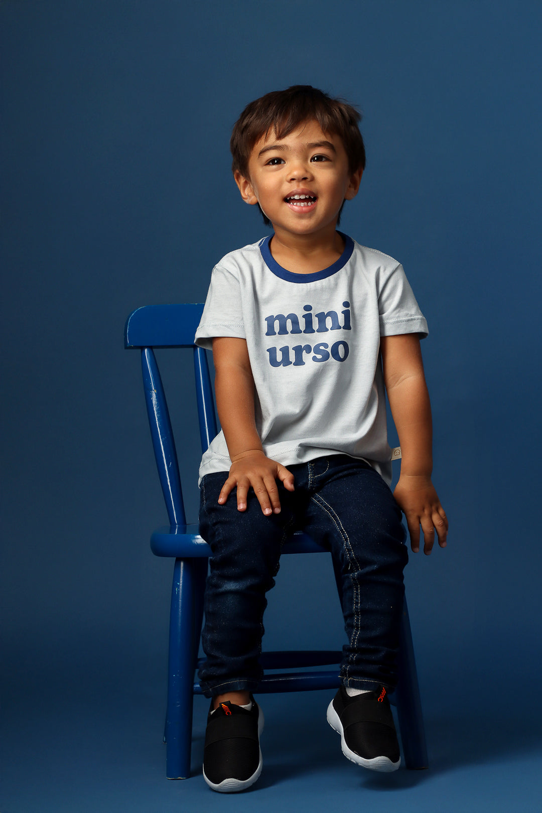 Camiseta Infantil Cinza "mini urso"
