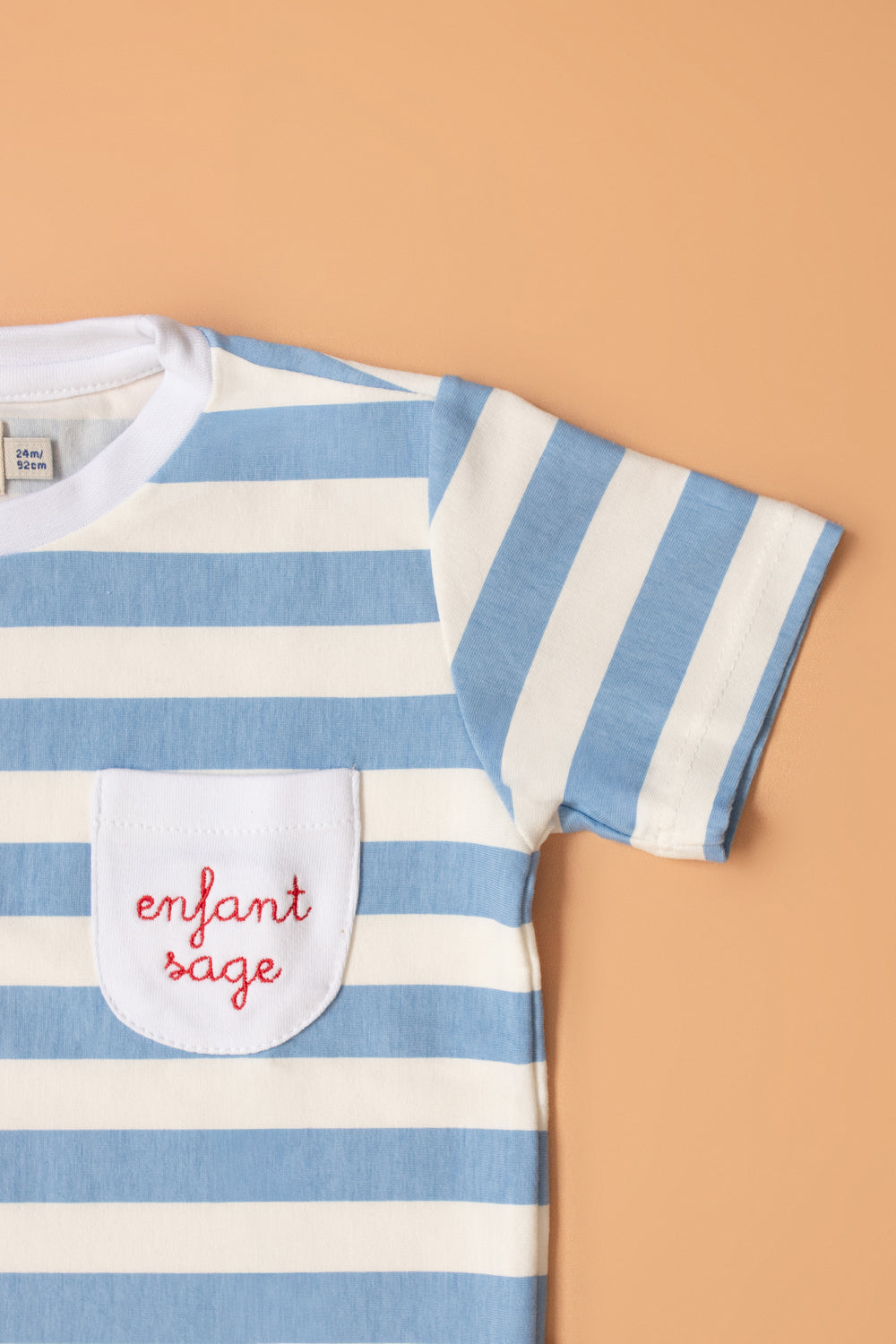 Camiseta Infantil Segunda Chance Listrada Azul Enfant Sage