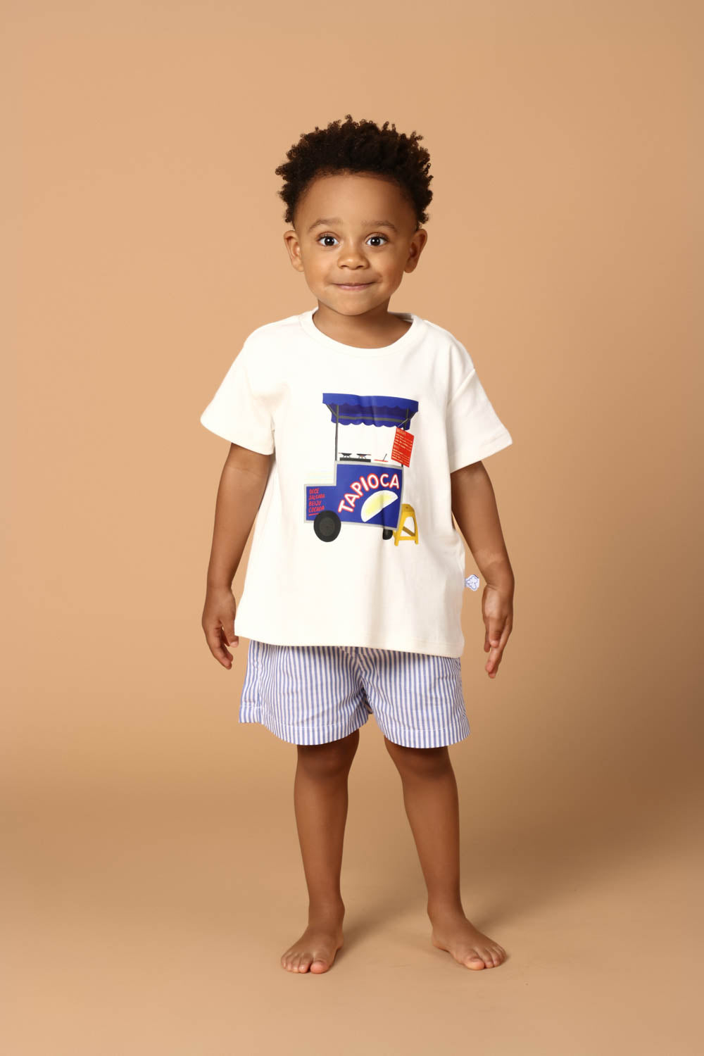 Conjunto Infantil Carrinho de Tapioca Azul