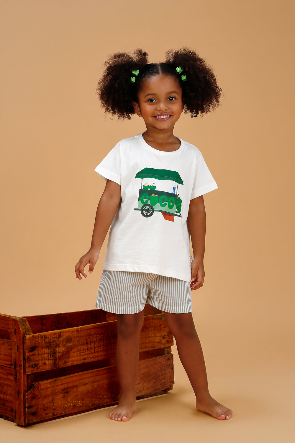 Conjunto Infantil Carrinho de Coco Verde