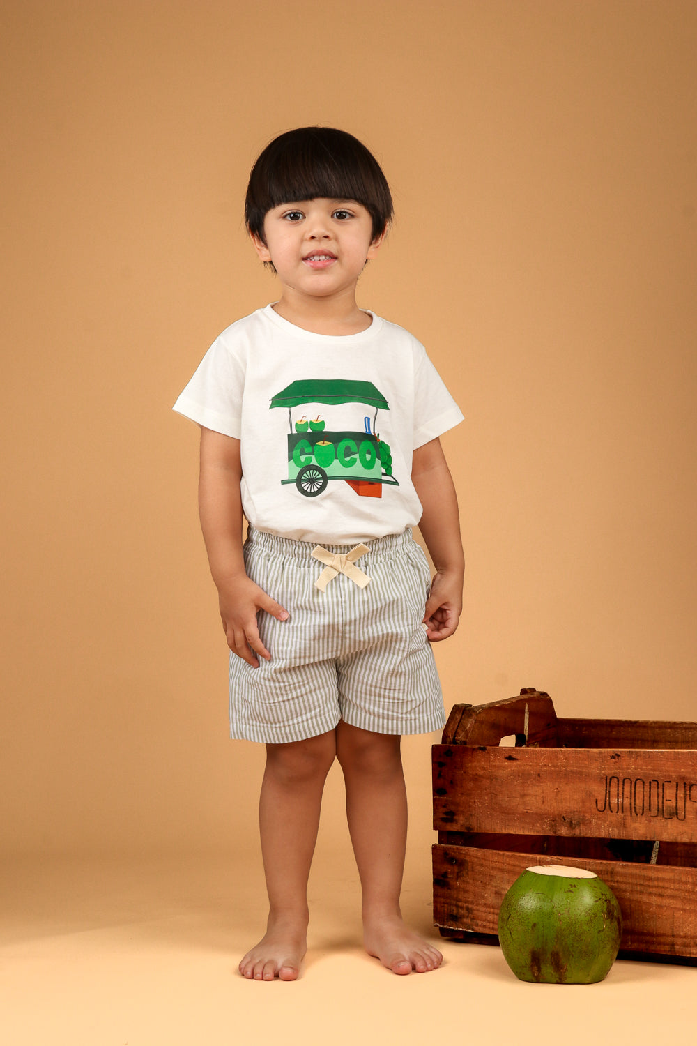 Conjunto Infantil Carrinho de Coco Verde