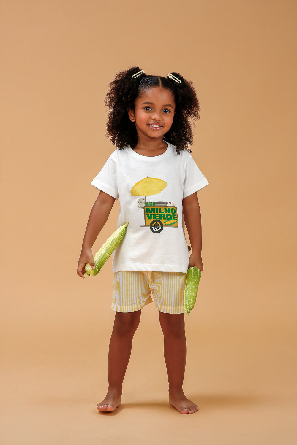 Conjunto Infantil Carrinho de Milho Amarelo