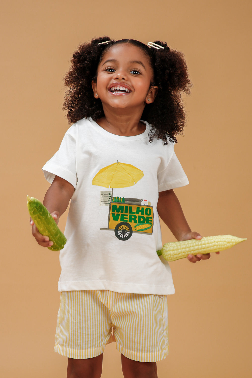 Conjunto Infantil Carrinho de Milho Amarelo