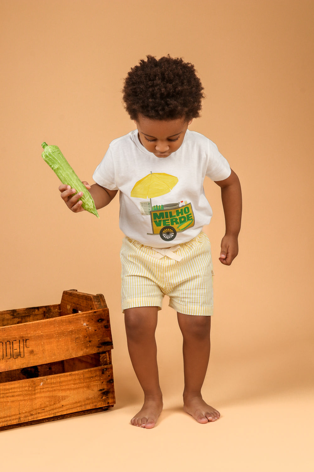 Conjunto Infantil Carrinho de Milho Amarelo