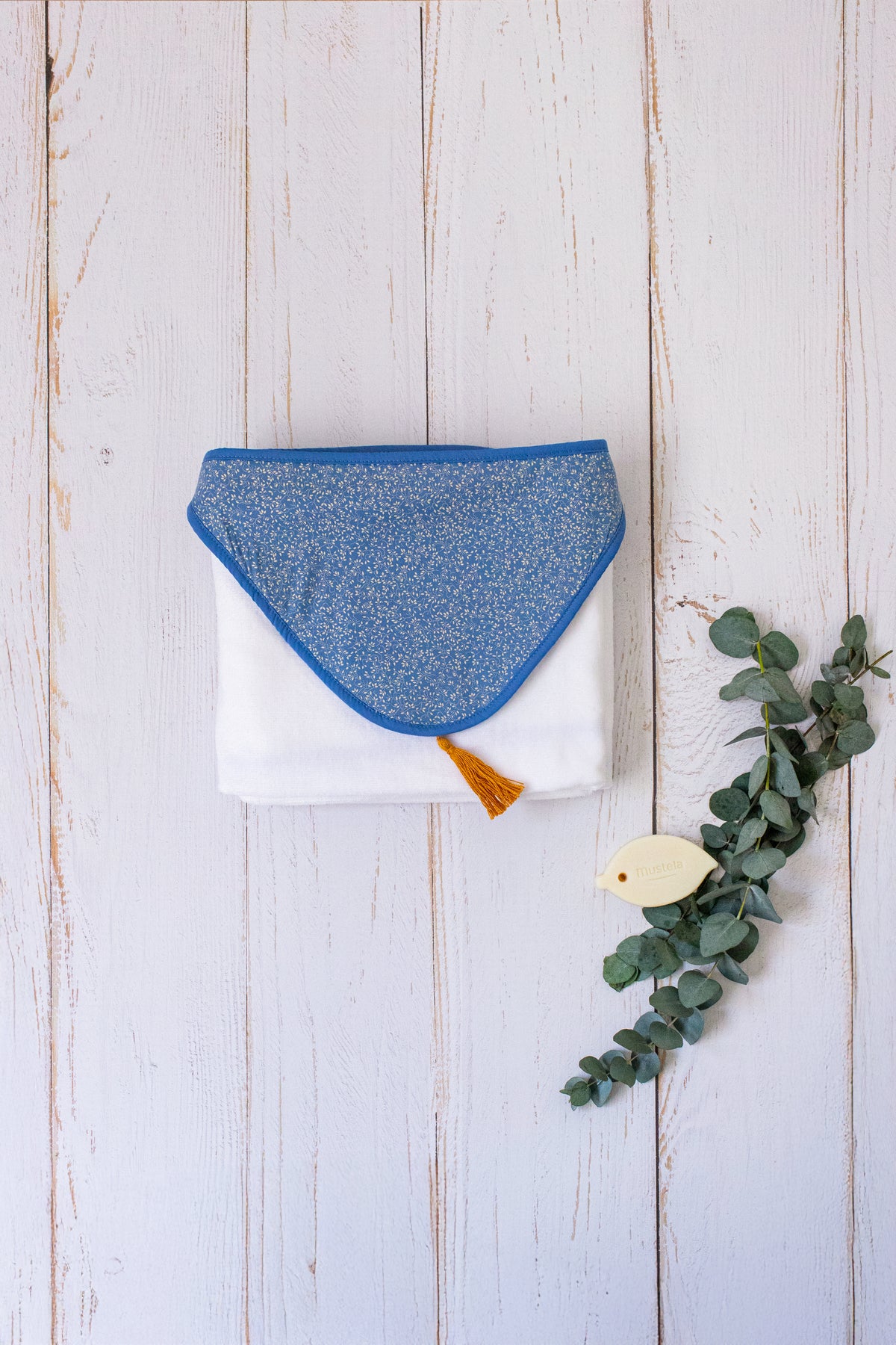 Toalha de Banho Infantil Com Capuz Azul