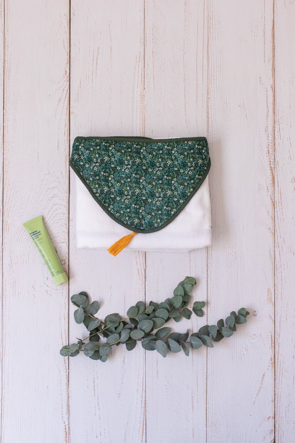 Toalha de Banho Infantil Com Capuz Verde