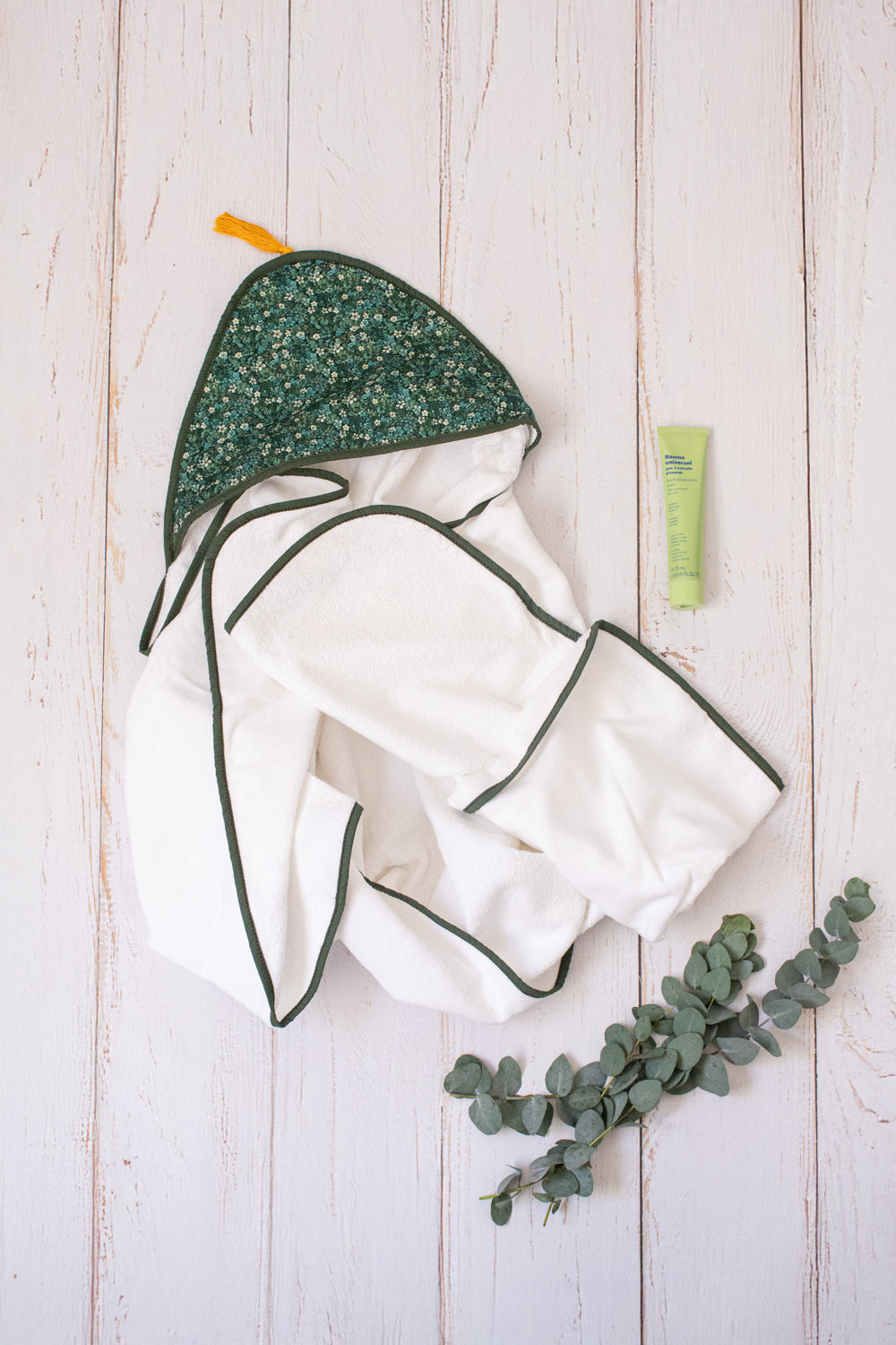 Toalha de Banho Infantil Com Capuz Verde