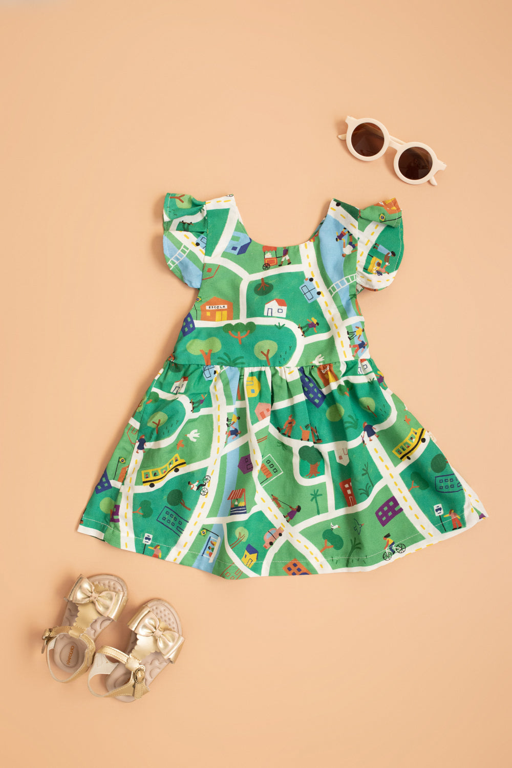 Vestido Infantil Là Na Minha Cidade