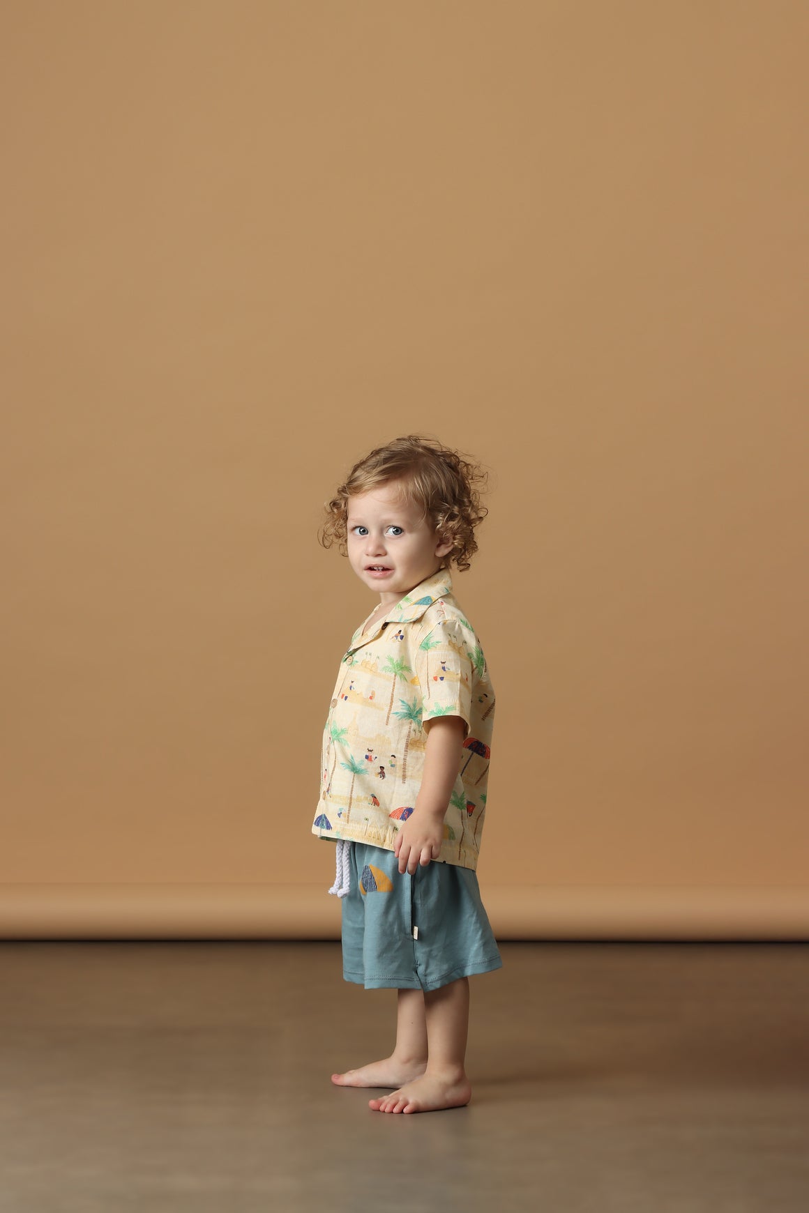 Conjunto Bebê Bermuda+ Camisa Praia no Rio Roupas para bebês e crianças Studio Pipoca