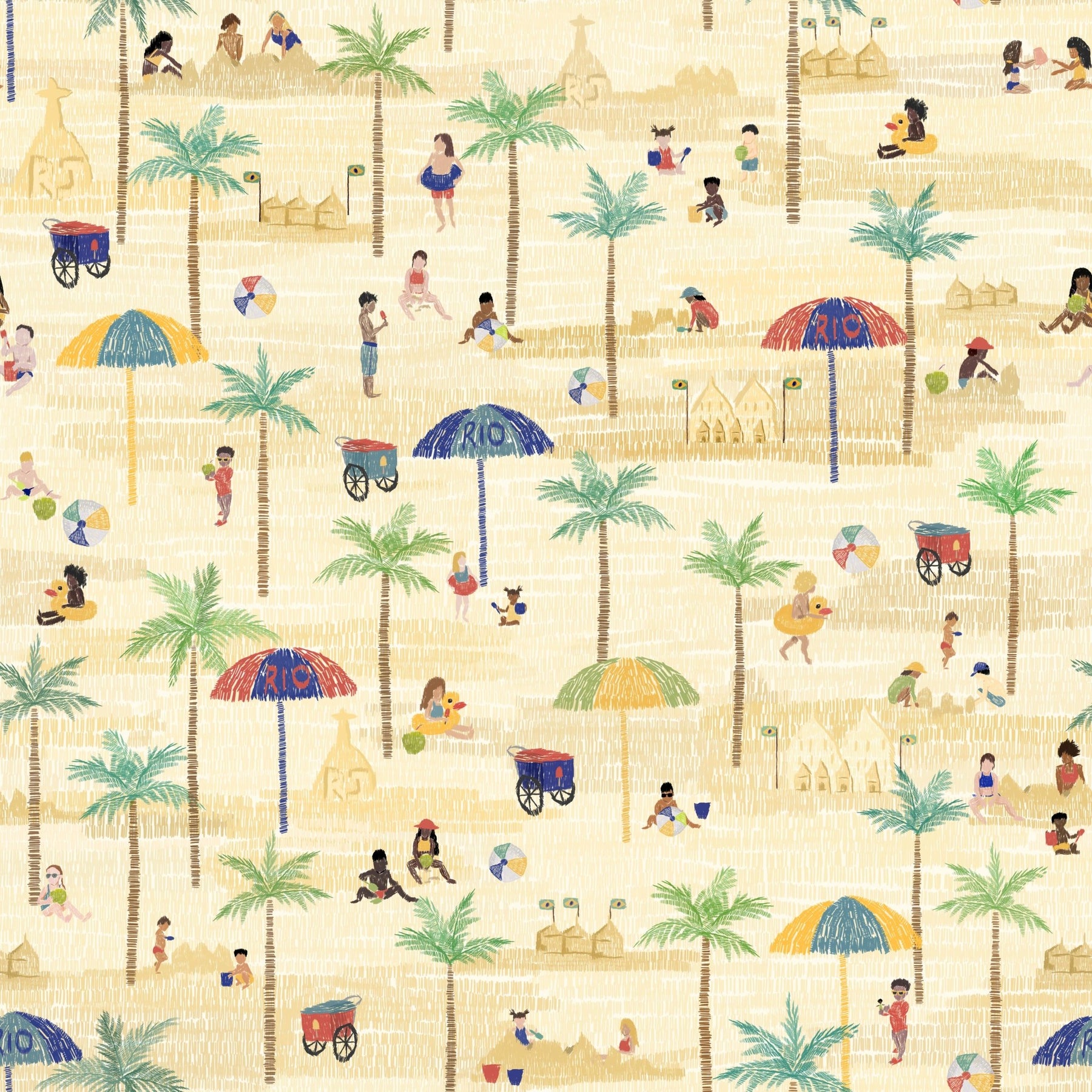 Conjunto Bebê Bermuda+ Camisa Praia no Rio Roupas para bebês e crianças Studio Pipoca