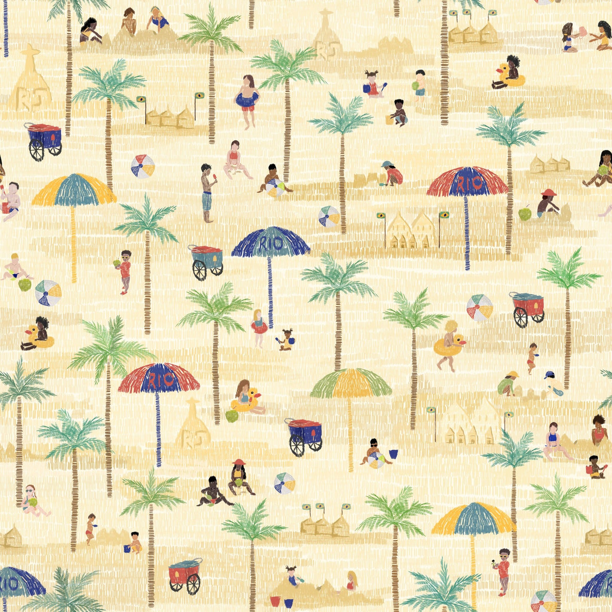 Conjunto Infantil Bermuda + Camisa Praia no Rio Roupas para bebês e crianças Studio Pipoca