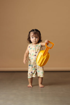 Jardineira Bebê Praia no Rio Vestido Studio Pipoca