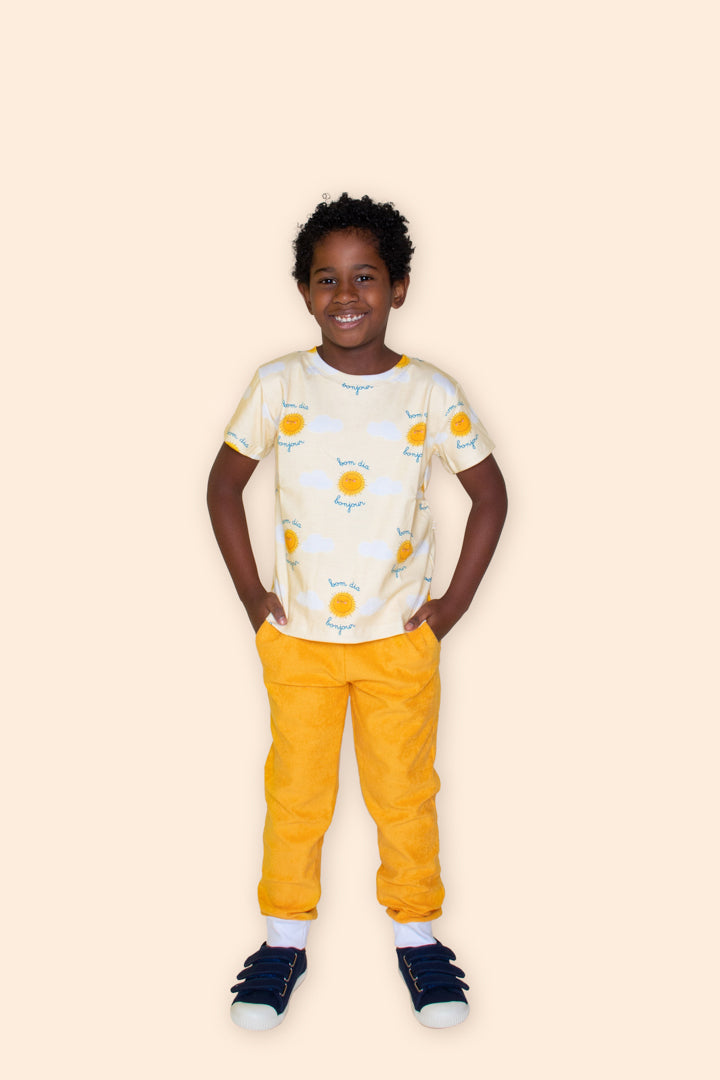 Calça store mostarda infantil