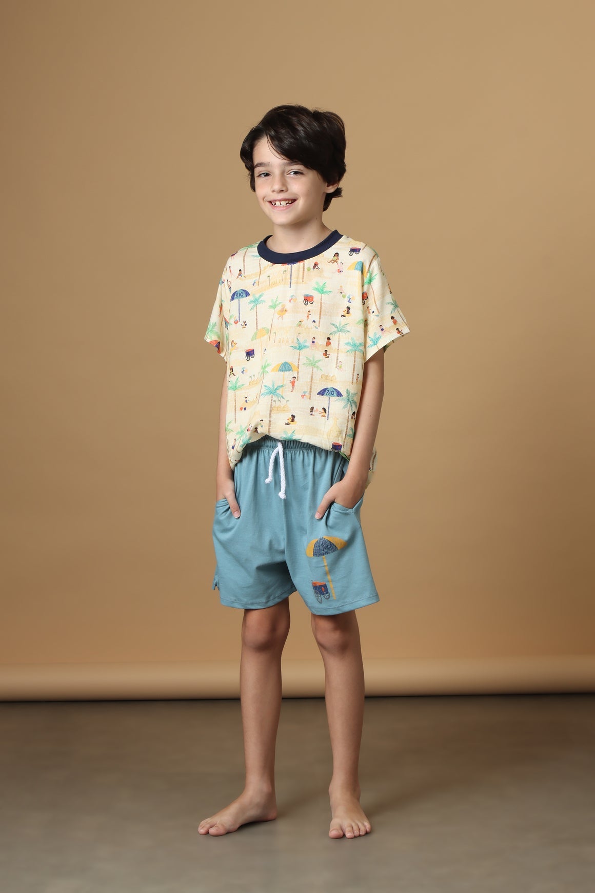 Bermuda Infantil Praia no Rio Short Studio Pipoca