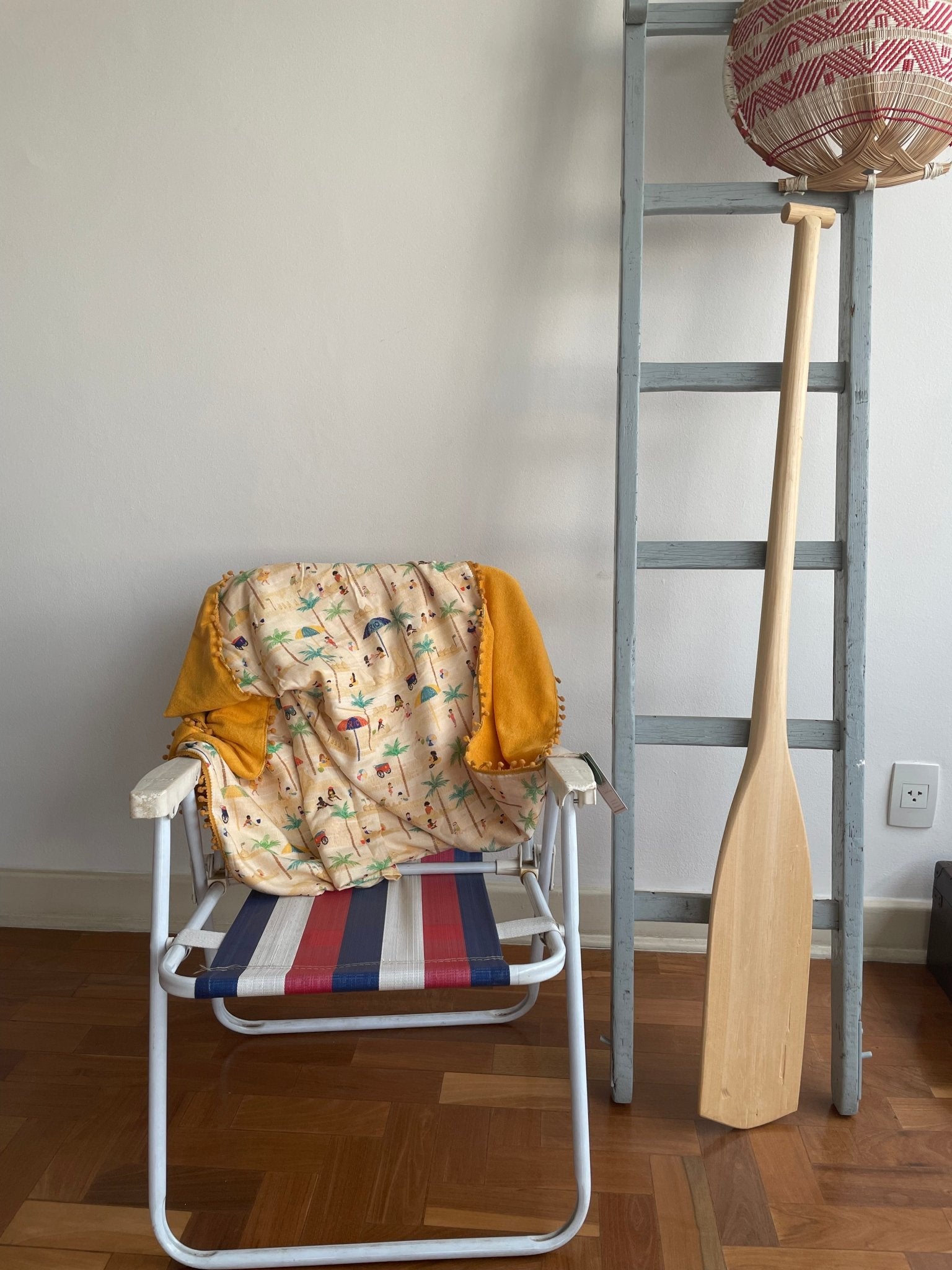 Canga Toalha Mostarda Estampa Praia no Rio Toalha de Banho Studio Pipoca