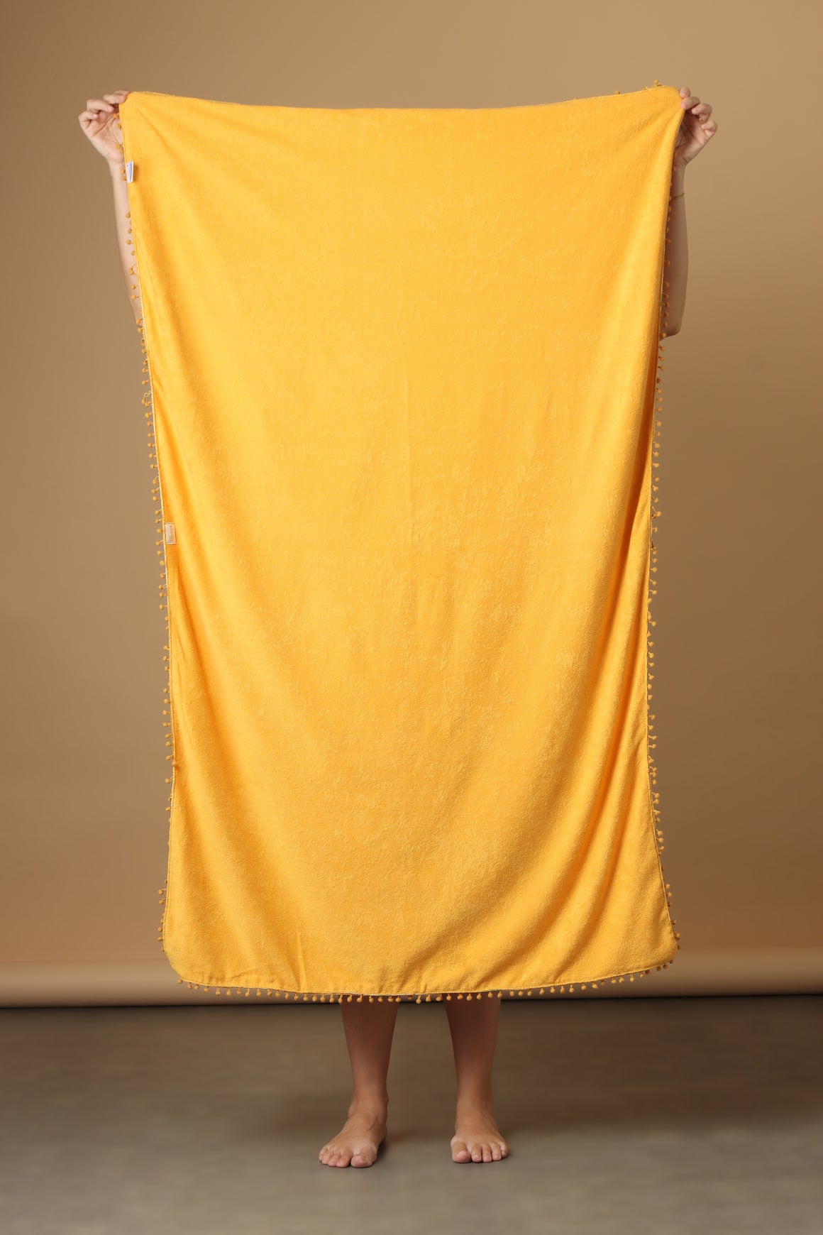 Canga Toalha Mostarda Estampa Praia no Rio Toalha de Banho Studio Pipoca