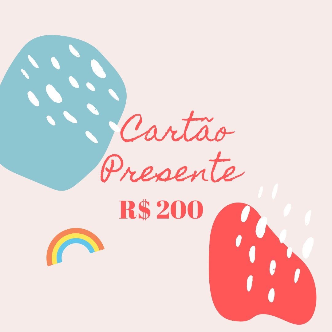 Cartão Presente - R$ 200 Cartão-presente Studio Pipoca