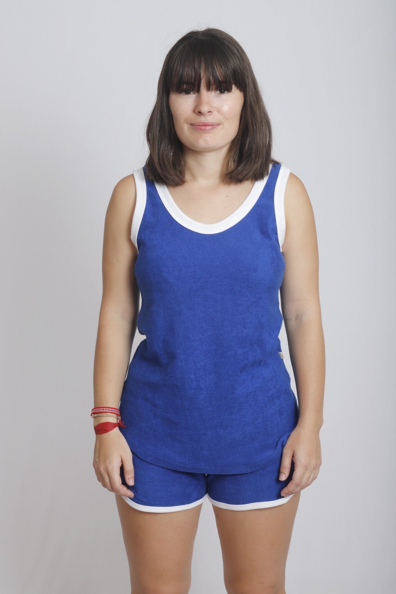 Regata Adulto Atoalhada Azul Camiseta Studio Pipoca