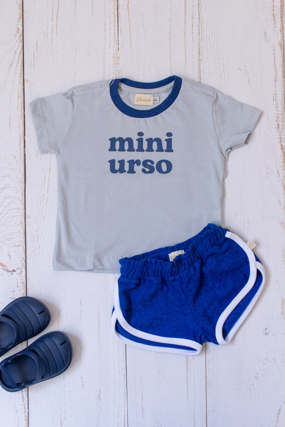 Camiseta Infantil Cinza "mini urso"