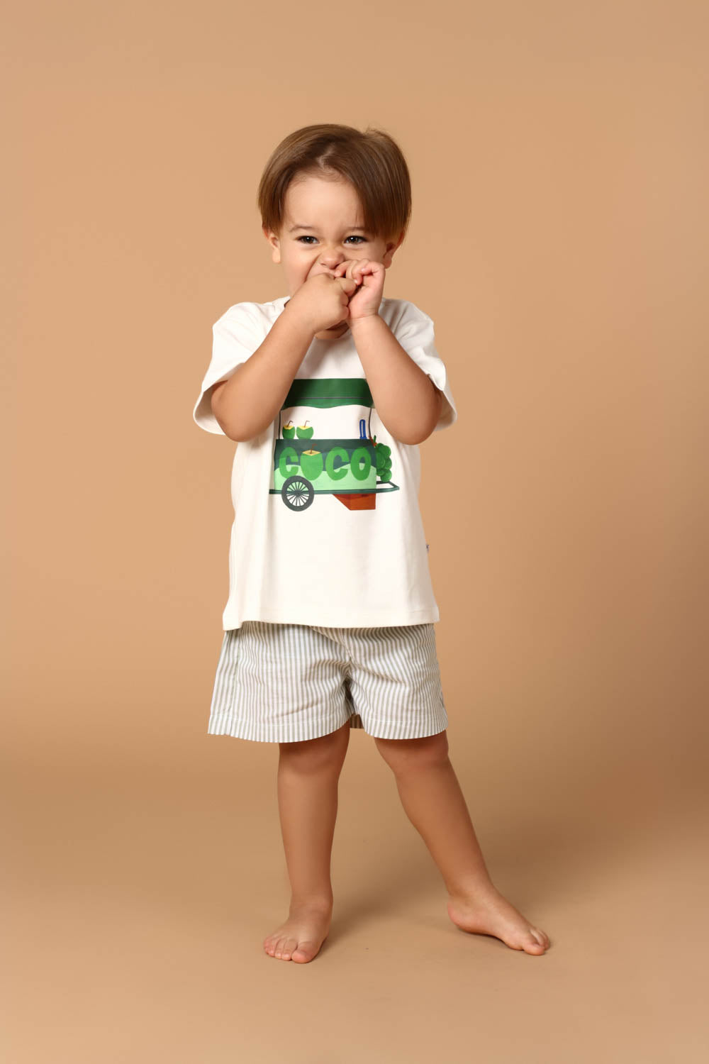 Conjunto Infantil Carrinho de Coco Verde
