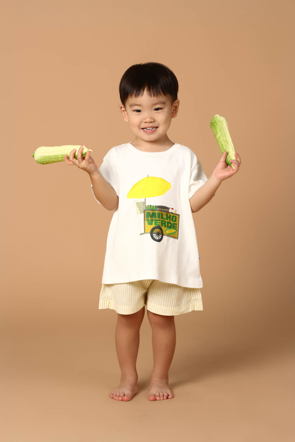 Conjunto Infantil Carrinho de Milho Amarelo
