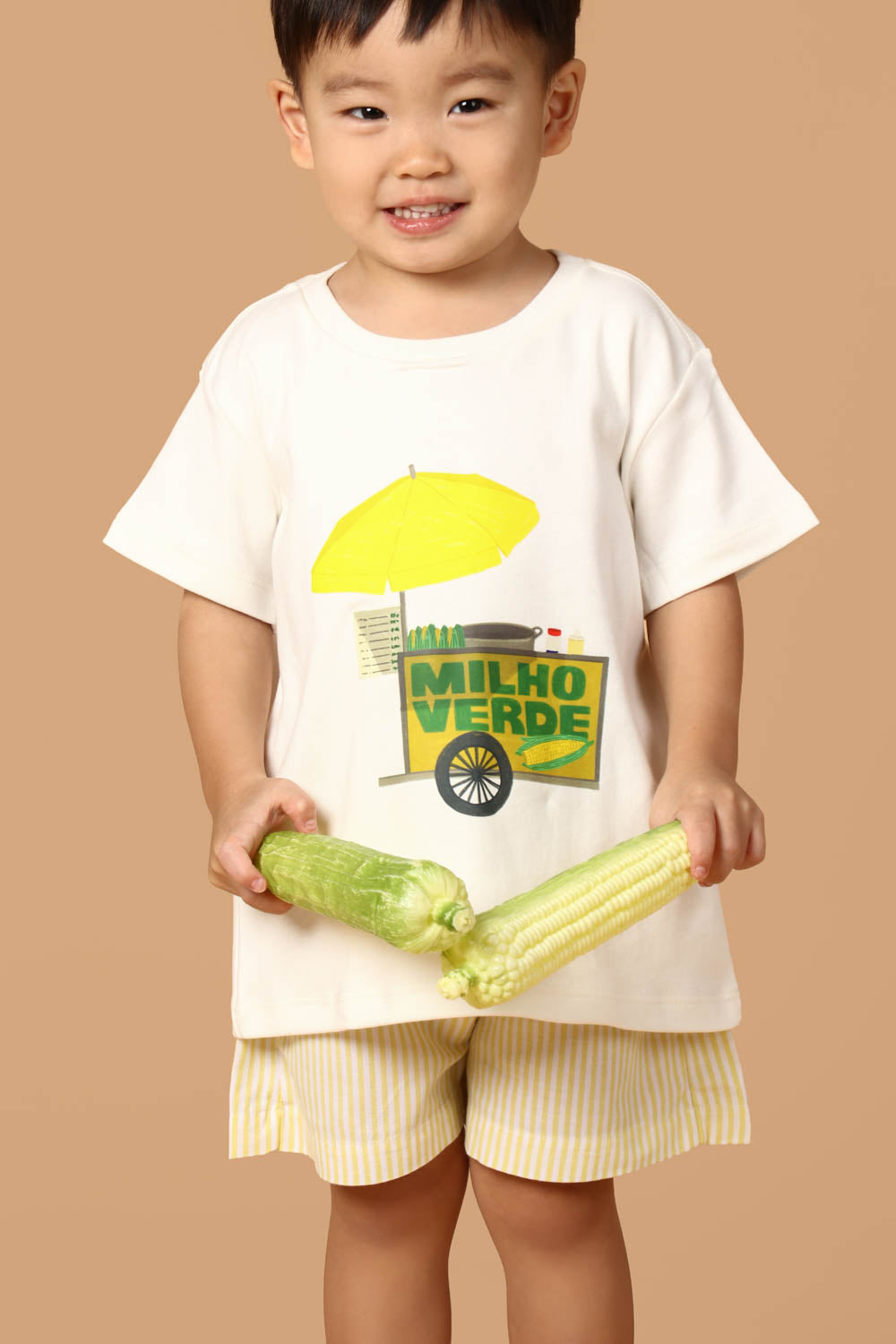 Conjunto Infantil Carrinho de Milho Amarelo