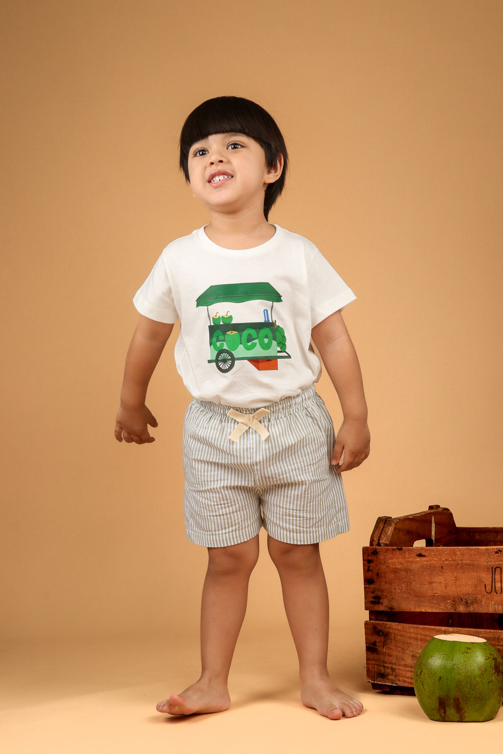 Conjunto Infantil Carrinho de Coco Verde