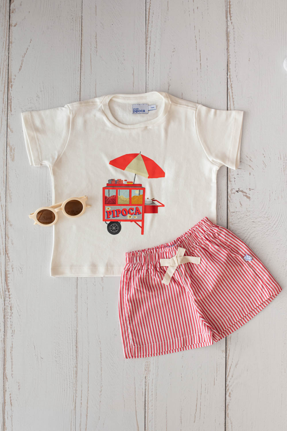 Conjunto Infantil Carrinho de Pipoca Vermelho