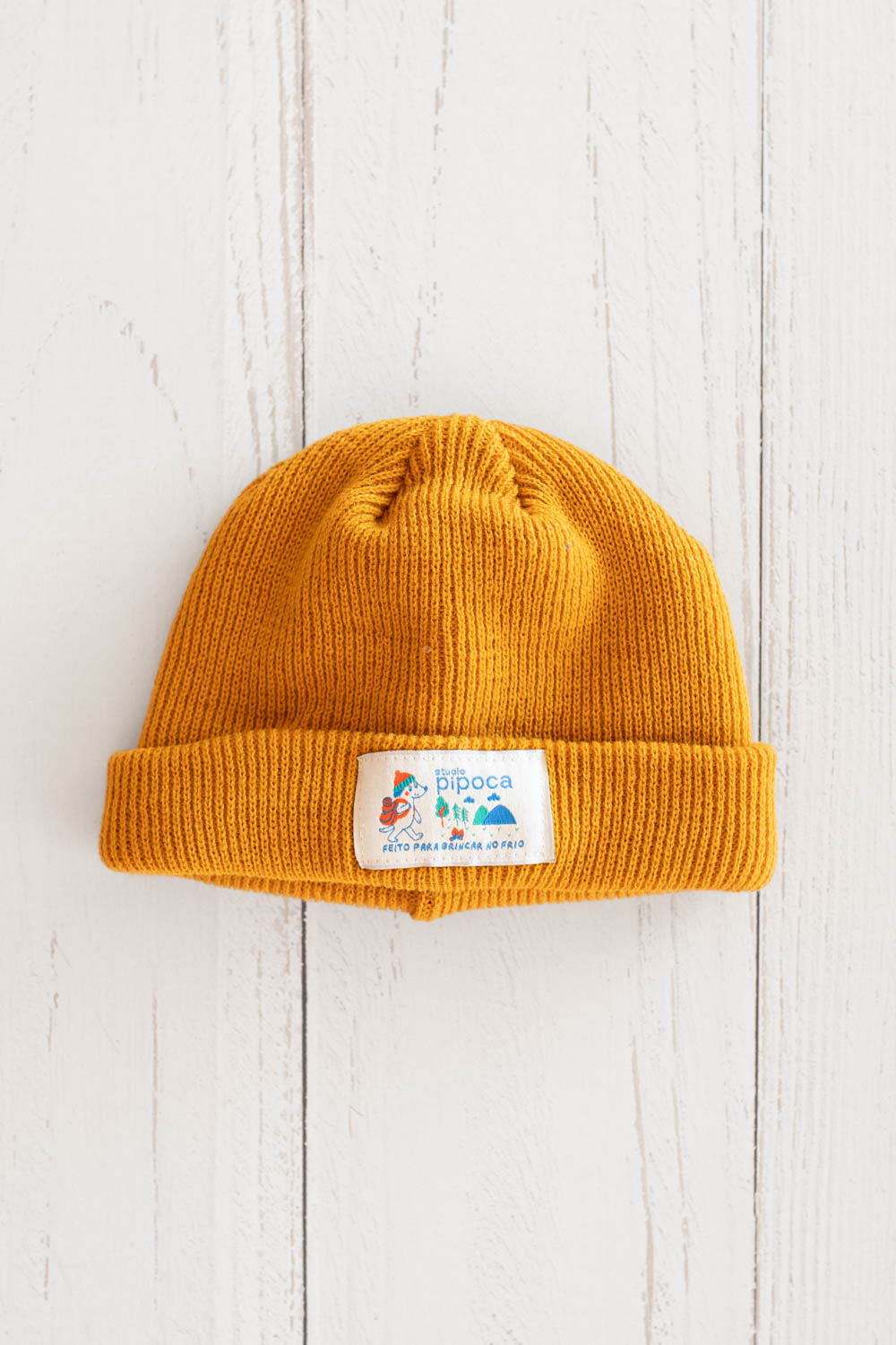 Gorro Marinheiro Bebê Mostarda
