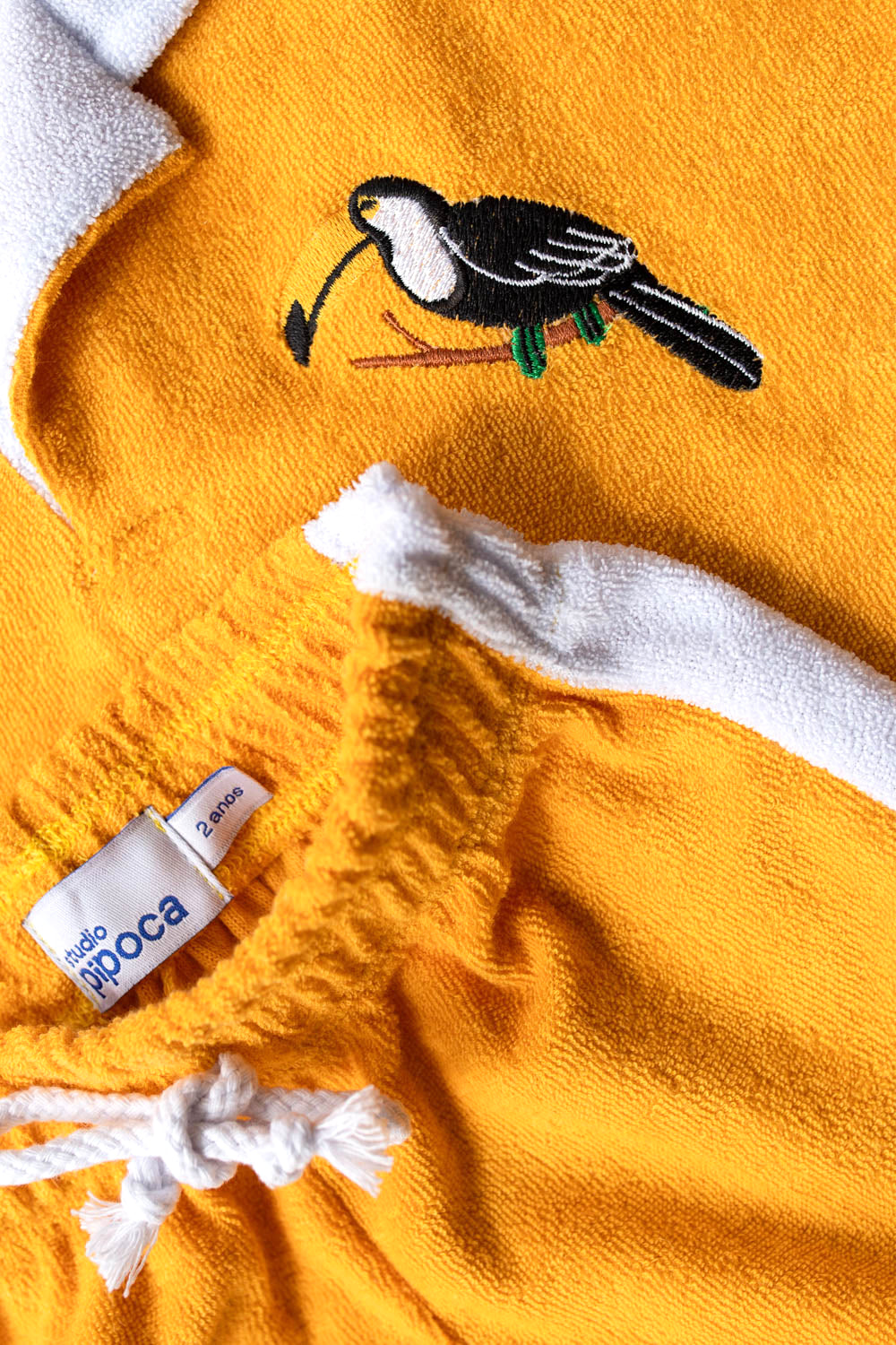 Conjunto Infantil Polo Atoalhado Mostarda Tucano