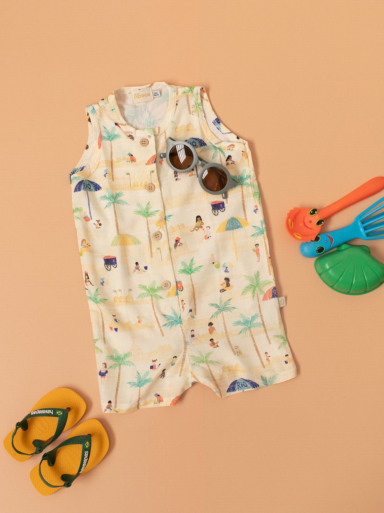 Jardineira Bebê Praia no Rio