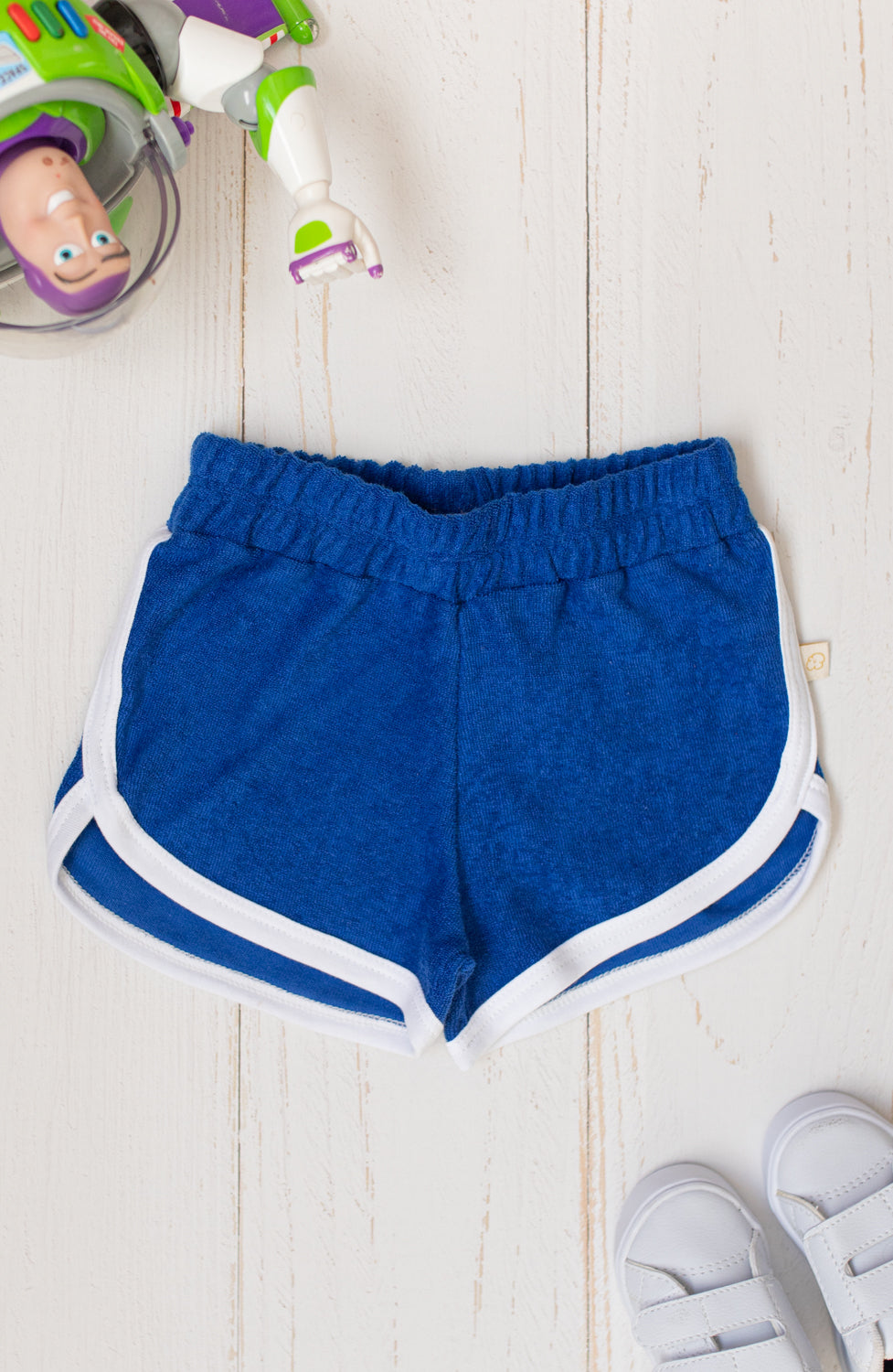Short Bebê Atoalhado Azul