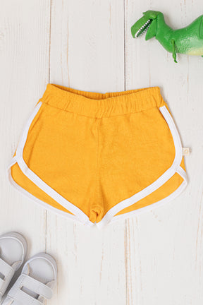 Short Bebê Atoalhado Mostarda