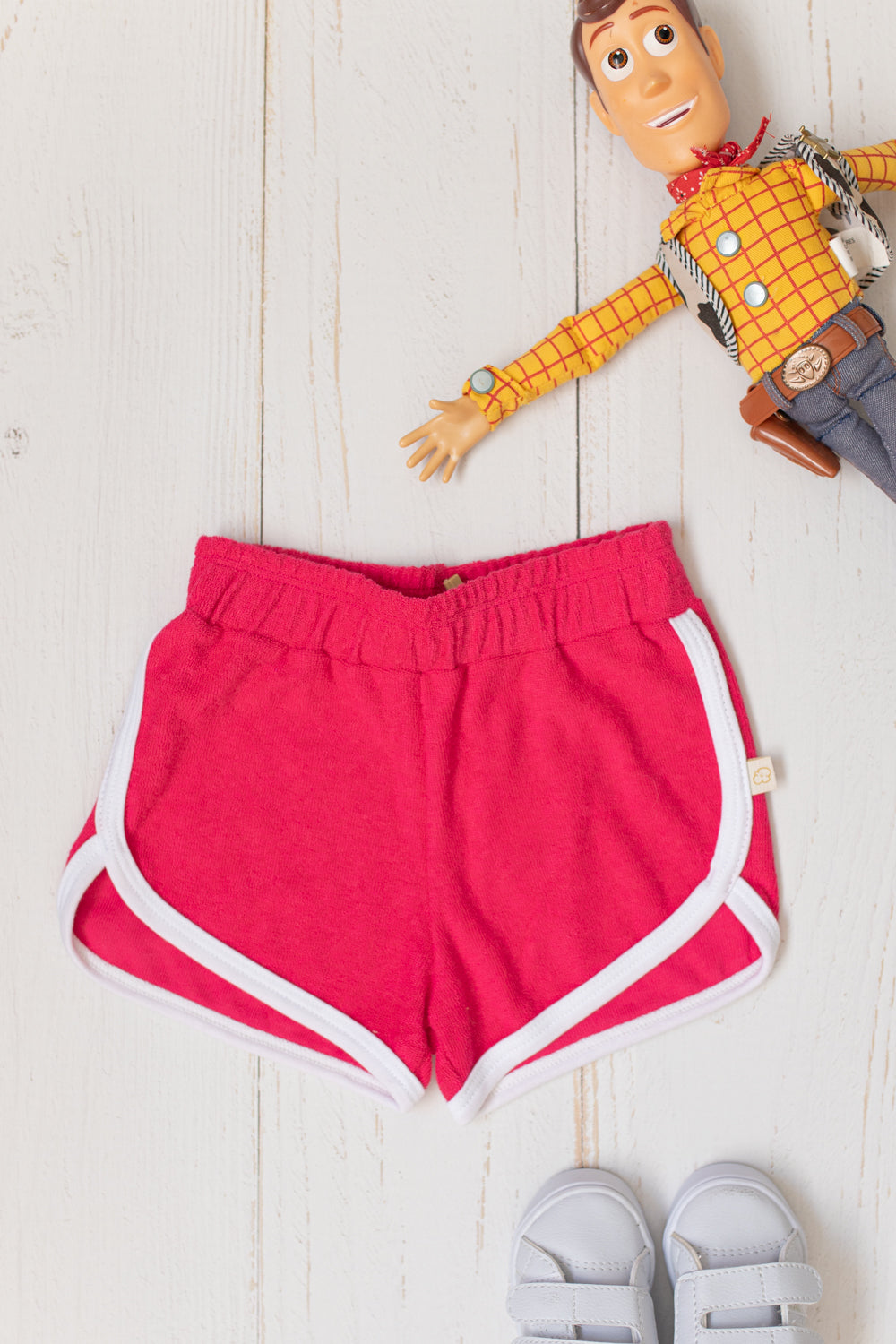 Short Bebê Atoalhado Rosa