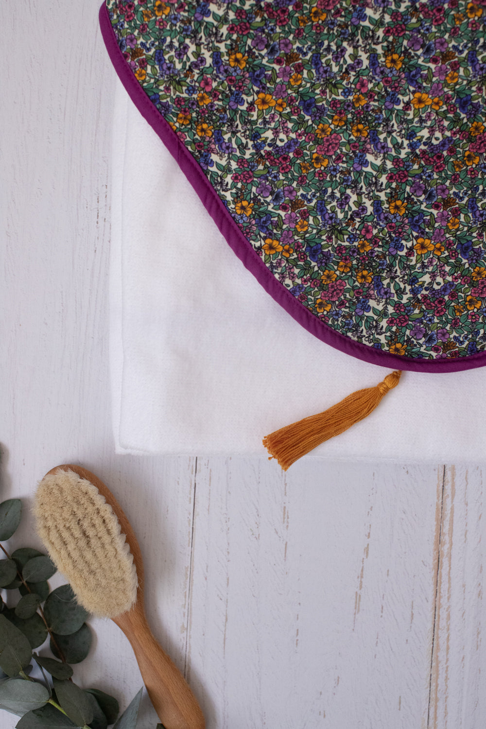 Toalha de Banho Infantil Com Capuz Roxa