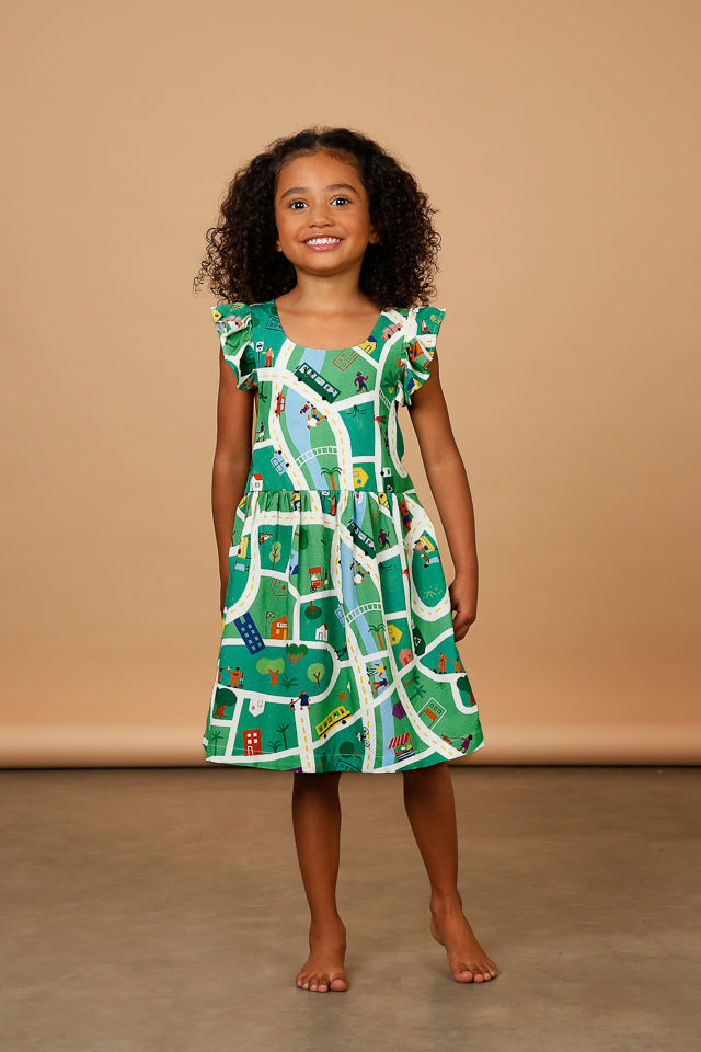 Vestido Infantil Là Na Minha Cidade