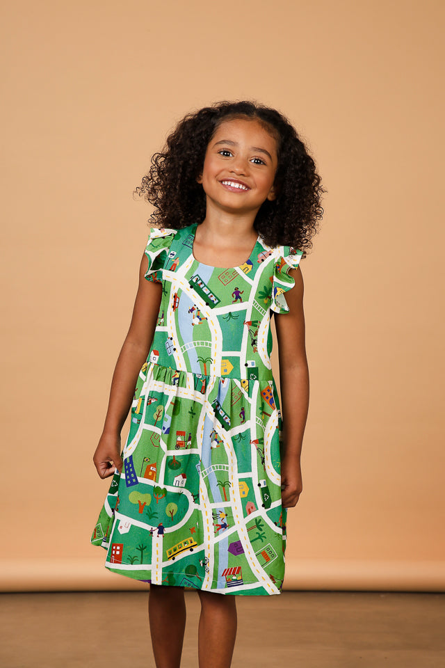 Vestido Infantil Là Na Minha Cidade