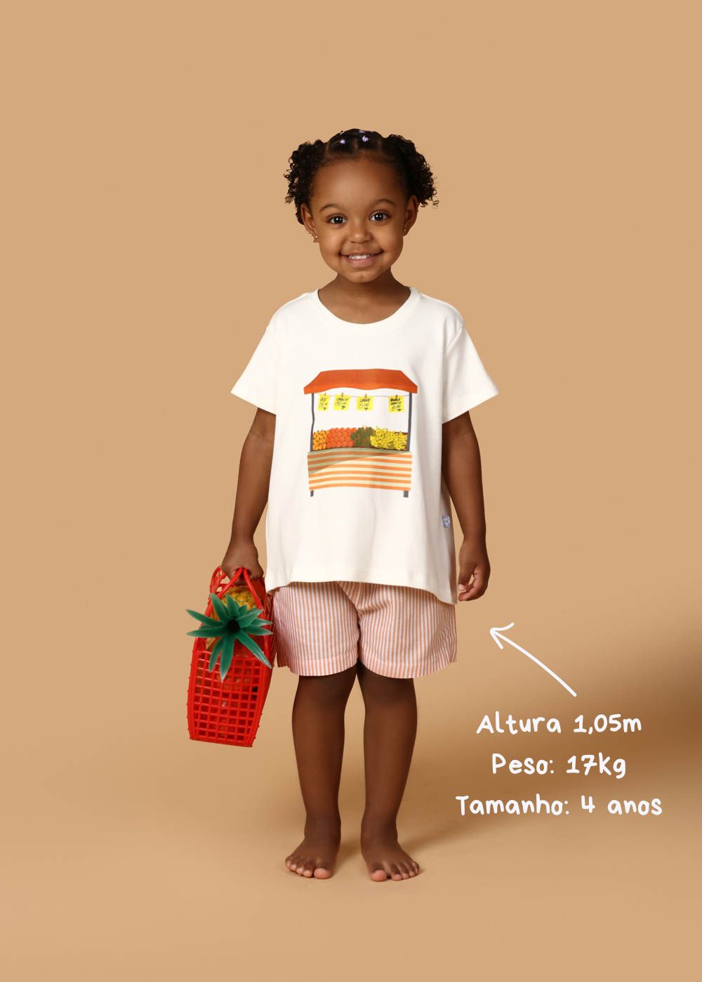 Conjunto Infantil Barraca de Frutas Laranja