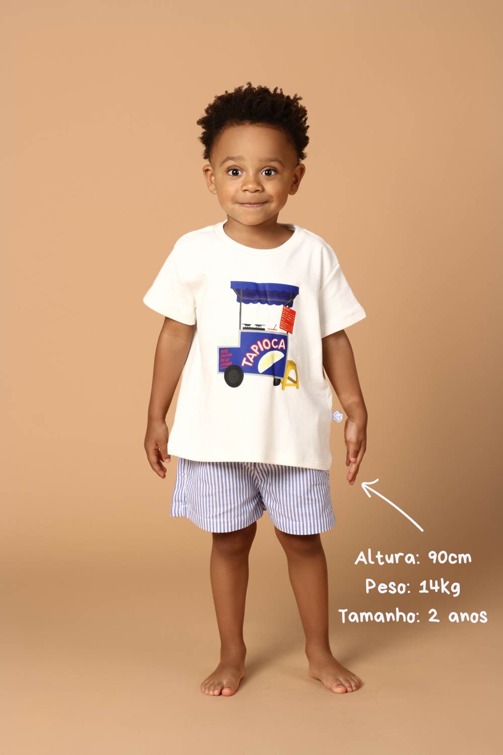 Conjunto Infantil Carrinho de Tapioca Azul