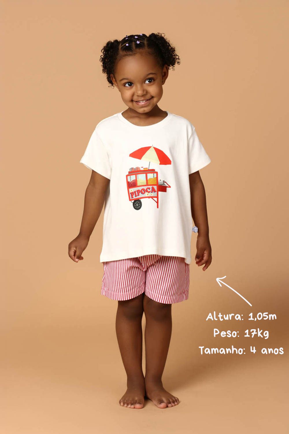 Conjunto Infantil Carrinho de Pipoca Vermelho