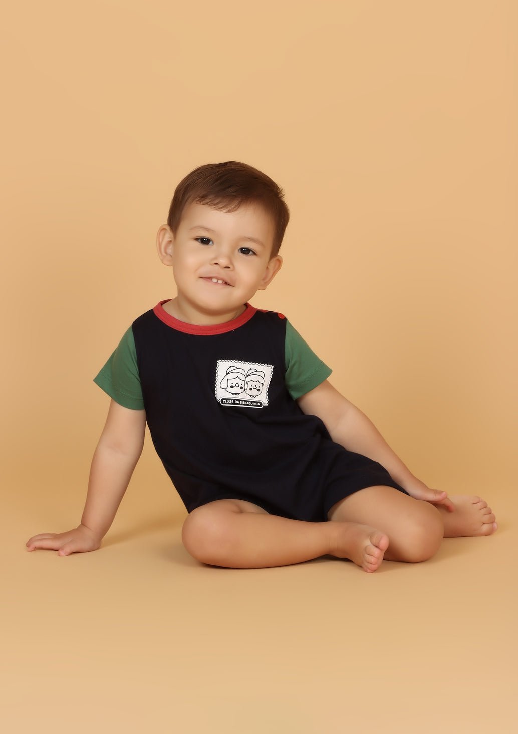 Jardineira Bebê Azul Marinho "Clube da Bisnaguinha" Jardineira Studio Pipoca