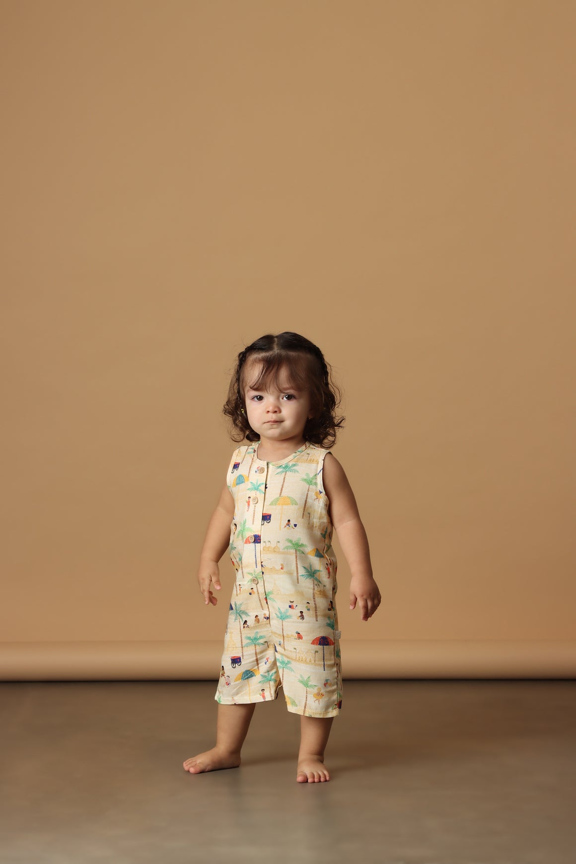 Jardineira Bebê Praia no Rio Vestido Studio Pipoca